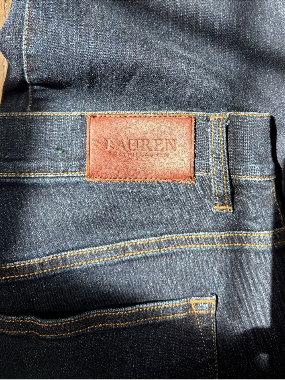Lauren Ralph Lauren Size 12 Dark Wash Bootcut Jeans Classic Blue Denim Women’s